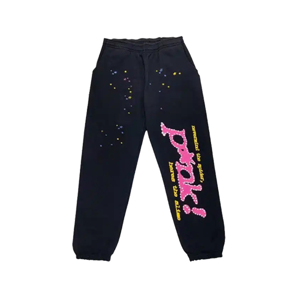 Black Sp5der Sweatpants