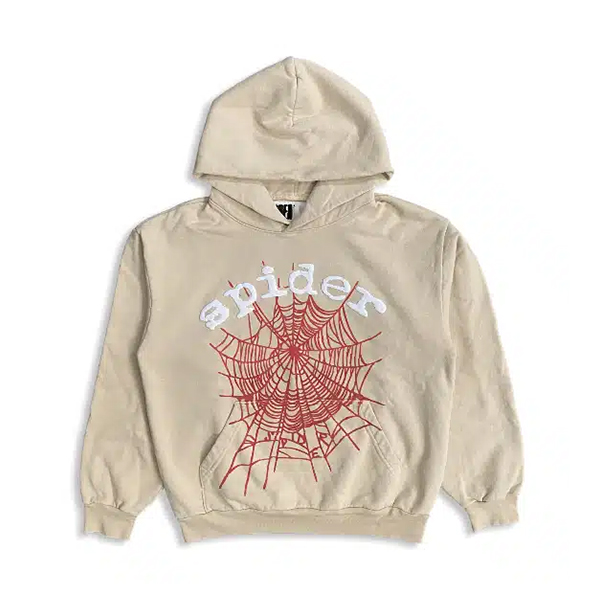 Cream Sp5der Hoodie