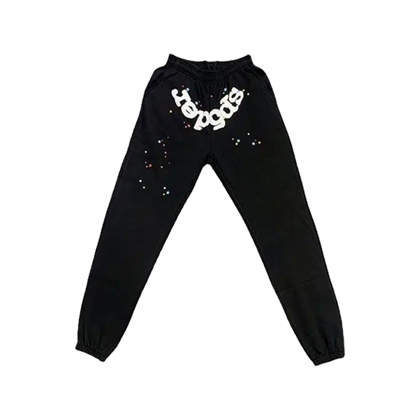 Flame LOGO Graffiti Sp5der Sweatpants