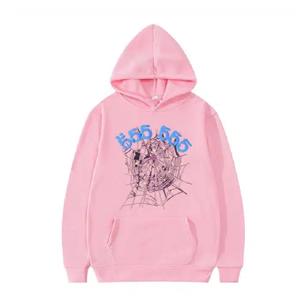 Sp5der 555555 Pink Hoodie