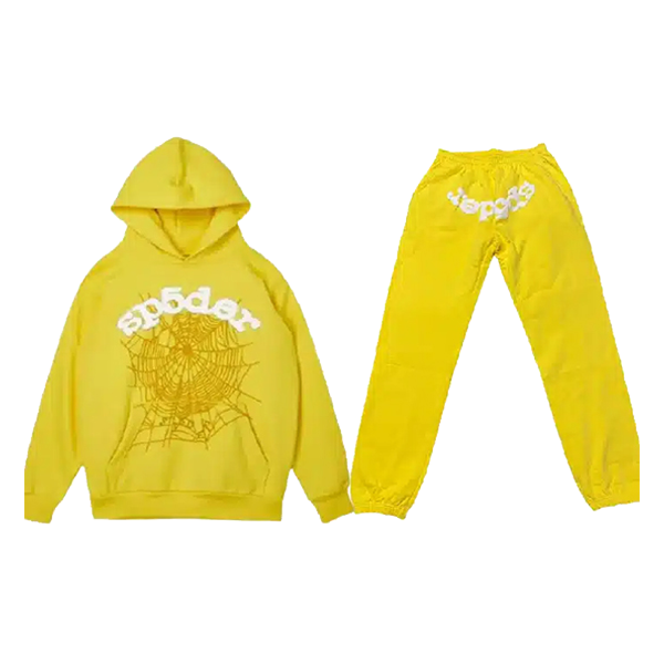 Yellow Sp5der Sweatsuit